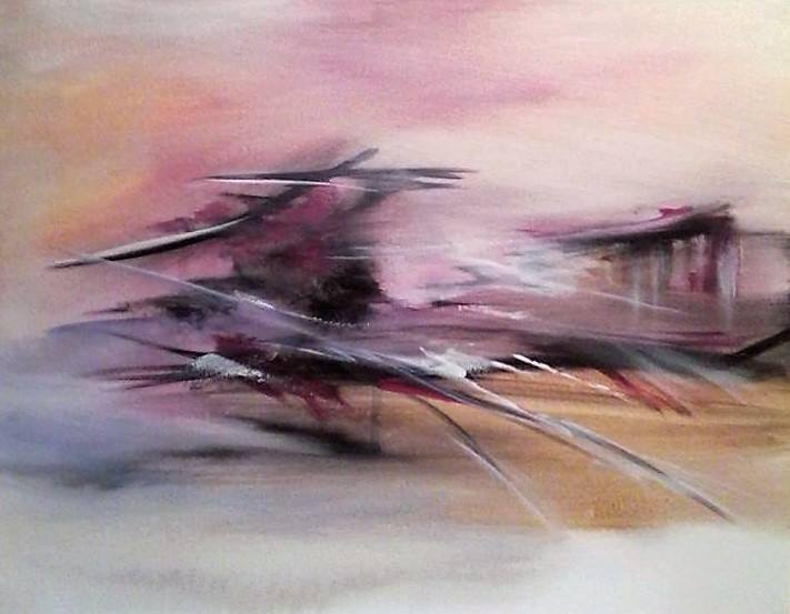 Nada Vučičić: Akril na platnu "Trenutak tišine"